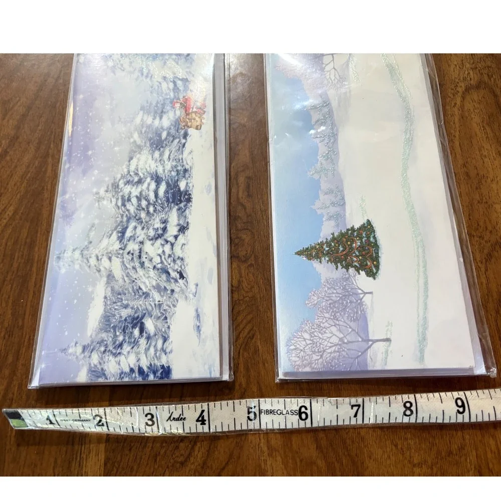 Up With Paper Panoramics‎ Pop-Up Christmas Greeting Cards Set of 2 Santa Claus